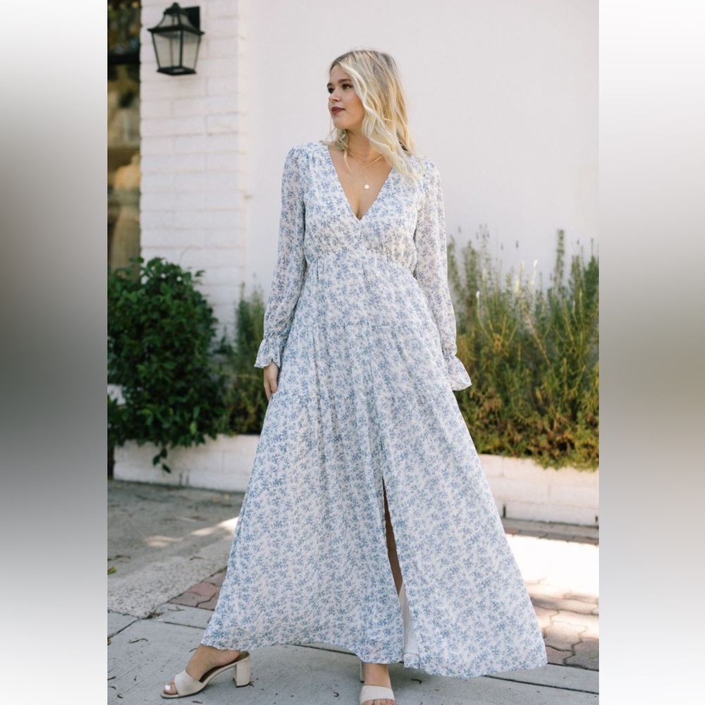 Morning Lavender Kelsey Long Sleeve Maxi Dress